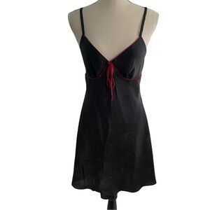 adonna Black and Red Slip Dress Size Small